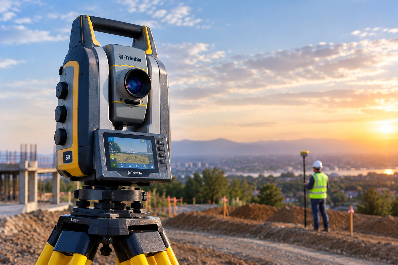 Golden-Hour Surveying at the Construction Site
