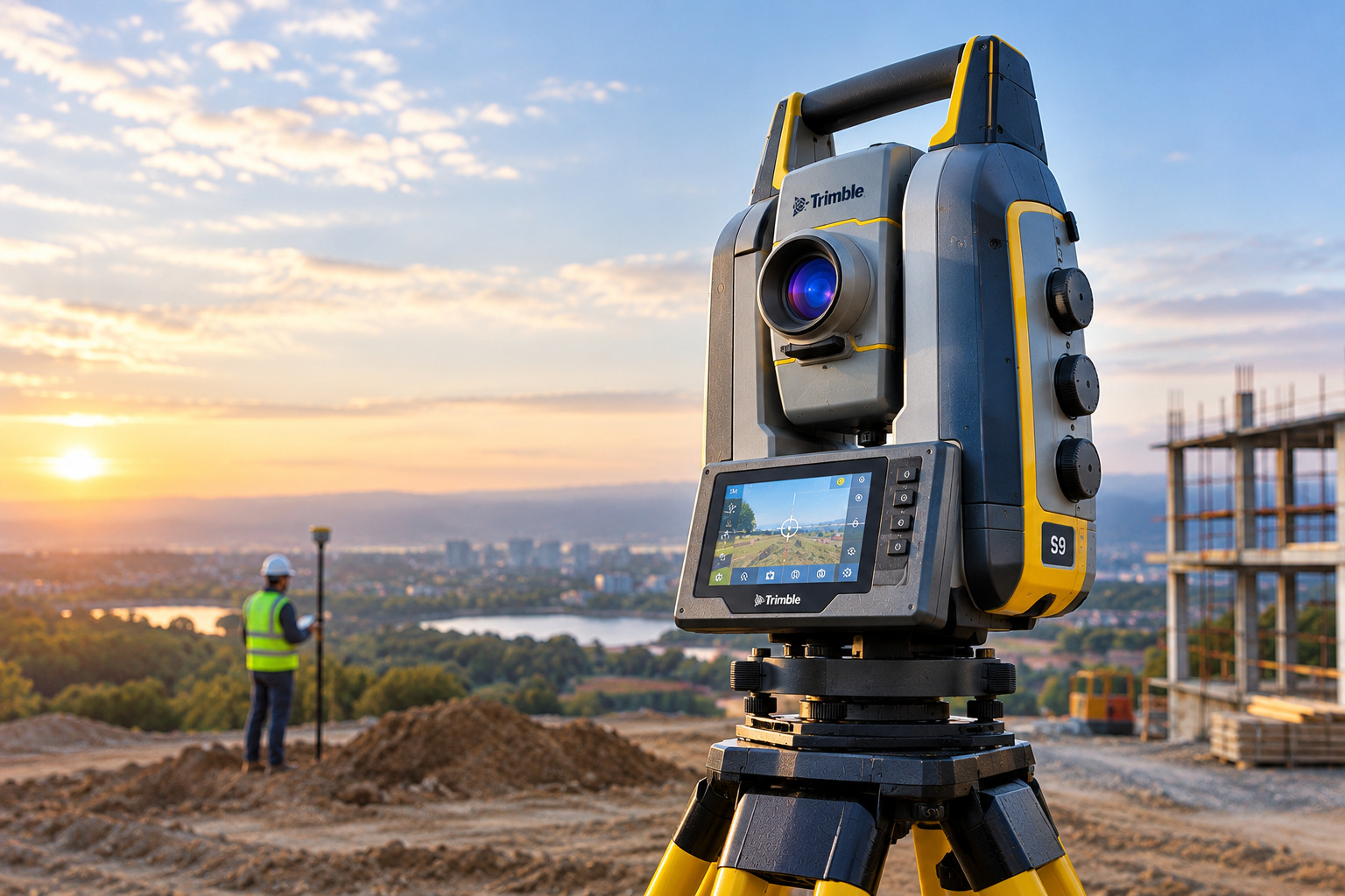 Trimble S9 at Sunset Construction Site